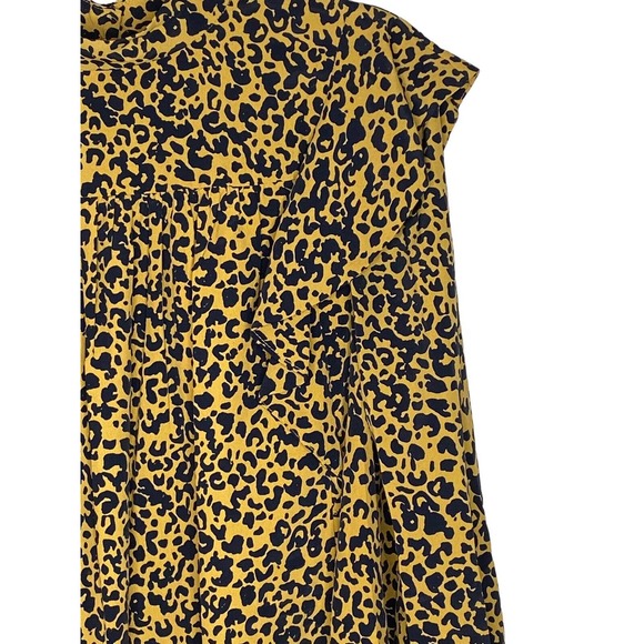 NWT WAYF Womens Pierce Leopard Long Sleeve Mini Dress Small Mock Neck Pockets - Picture 5 of 14
